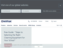 Tablet Screenshot of nilfisk.com